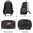 thumbnail image 6 of Pzuqiu Flame Wolf Print Kids Backpack for Boys Ages 6-8 17 Inch Elementary School Backpack with Adjustable Straps Large Capacity for School Travel Back to School Essential, 6 of 7