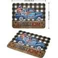 thumbnail image 2 of America Truck Dish Drying Mat 18x24 Inches, 4th of July Buffalo Plaid Freedom Washable Absorbent Dishes Drainer Rack Pads Microfiber for Countertop Dining Table Holiday Decor, 2 of 6