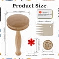 thumbnail image 4 of 34Pcs Wooden Darning Tool Set Flat Wooden Darner Sewing Kits Mini Braided Patch Tool Set with 13 Color Thread 9Pcs Needle Darning Supplies for Socks Scarf Clothes Tapestry Repair-flatbiscuittype-, 4 of 11