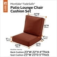 thumbnail image 2 of Classic Accessories Montlake FadeSafe Patio Lounge Chair Cushion Set, 23 x 45 Inch, Heather Henna, 2 of 18