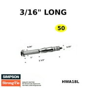 Hollow Wall Anchors 3/16 Long Heavy Duty Drywall Anchors Molly Bolt Zinc ( 50 )