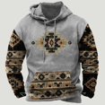 thumbnail image 3 of Sudadera vintage con capucha étnica azteca con bloques de color 3D, sudadera holgada para hombre y mujer, sudadera con capucha para vacaciones para niños, abrigo de manga larga, ropa para hombre, 3 of 5