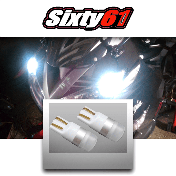 Motorcycle LED Side Marker Light Bulbs - White