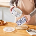 thumbnail image 4 of MALACASA Ceramic Bowls with Lids, 36 oz Salad Bowls Set of 2, Pasta Bowls for Salad, Cereal, Dishwasher Safe, White, 4 of 11