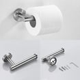 thumbnail image 4 of IVV 3pcs Bathroom Hardware Set, Stainless Steel Bathroom Accessories, Including 11.8" Towel Bar, Toilet Paper Holder, Robe Towel Hook, Brushed Silver, 4 of 7