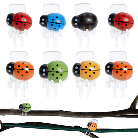 

Orchid Clips 30Pcs Ladybug Plant Clips Orchid Support Clips Vine Clips Plant Clips for Support Flower Orchid Vine (Mix Color 30PCS)