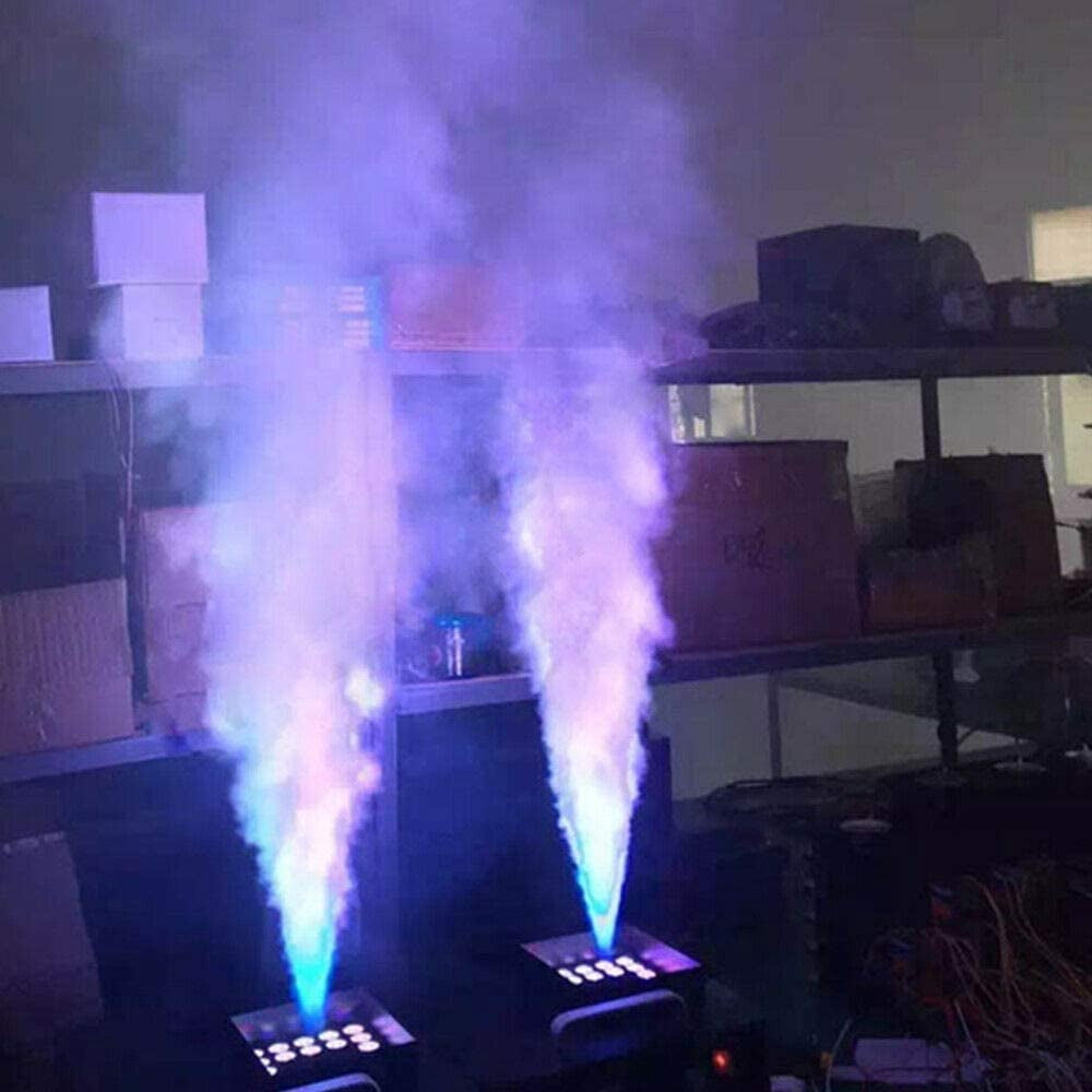 FETCOI 1500W 24 RGB LED Fog Machine 3in1DMX Vertical Spray Wireless Stage Light Fogger