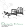 Little Seeds River Metal Toddler Bed, Black