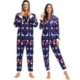 thumbnail image 2 of Christmas Pajamas For Family Matching Pajamas For Couples Christmas Onesies Adult Blue Women S, 2 of 2