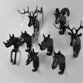 thumbnail image 3 of Crochet Mural en Forme d'Animal Crochet Animal en Résine Noire, 70g, 3 of 5