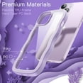 thumbnail image 4 of JETech Cute Case for iPhone 14 Plus 6.7-Inch, Wave Frame Curly Shape Shockproof Phone Cover for Women and Girls, Clear Hard PC Back (Purple), 4 of 7
