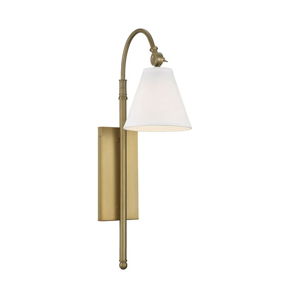 Savoy House Rutland 1-Light Adjustable Wall Sconce in Warm Brass