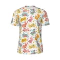 thumbnail image 5 of Wukai Boho Bunny Print Men's Short-Sleeved Mesh T-Shirt,Quick-Dry Short Sleeve Workout T-Shirt-X-Small, 5 of 8