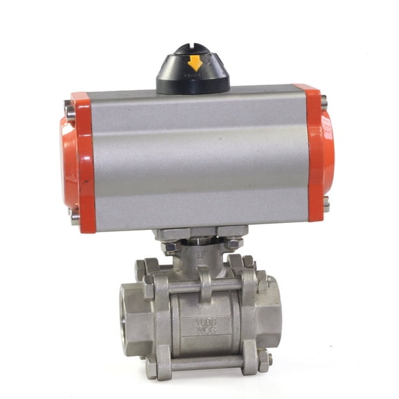 3/4" Pneumatic Ball Valve Double Acting Air Actuated Ball Valve Stainless Steel