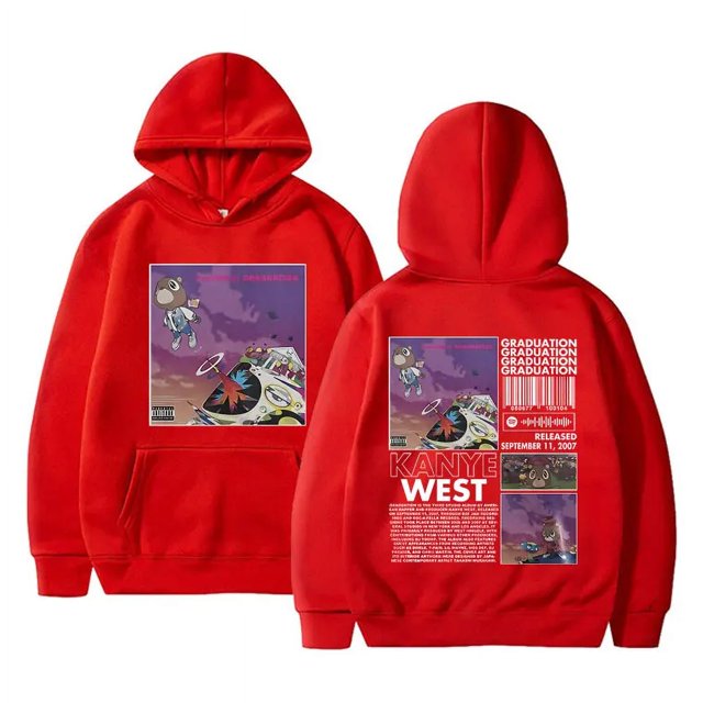 Sudadera con capucha estampada de rapero Kanye West para hombre, ropa informal de moda, sudadera informal Popular de Hip Hop, ropa informal de gran tamaño