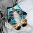 thumbnail image 5 of Vsdgher Colorful Underwater Shark Crew Socks for Men & Women, Breathable Casual Athletic Ankle Socks, 5 of 6