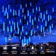 thumbnail image 4 of Htwon Solar 288 LED Lights Meteor Shower Rain Tree String Light Garden Party Outdoor, 4 of 24