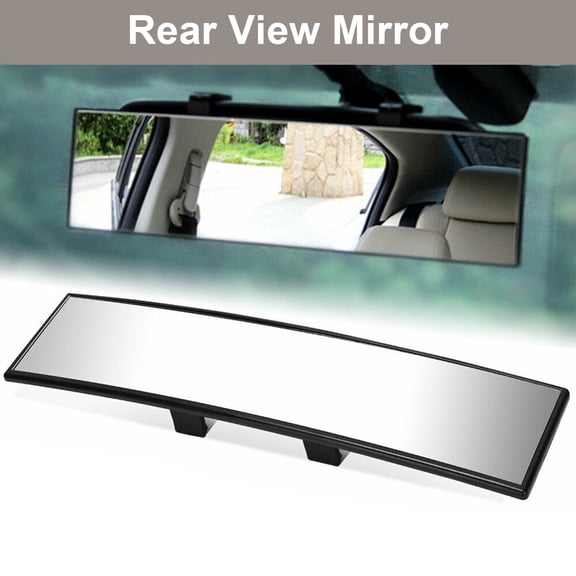 Chicmine Rear View Mirror Wide Angle Easy Installation Superior Glass 300mm Inside Curved Mirror for Car