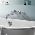 thumbnail image 6 of Wowow Wall Mount Tub Filler Faucets,High Flow Wall Mounted Bathtub Faucet with Two Handles and 12" Long Spout, Brushed Nickel, 6 of 8
