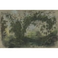 thumbnail image 2 of Eugène Delacroix 24x17 Black Ornate Framed Double Matted Museum Art Print Titled: Arch of Morning Glories, Study for ‘A Basket of Flowers’ (1848-49), 2 of 5