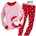 thumbnail image 1 of Conjunto de Pijamas de Navidad para niños y niñas, ropa de dormir 100% de algodón, Papá Noel, muñeco de nieve, 2 a 7 años, invierno, nuevo, 1 of 4