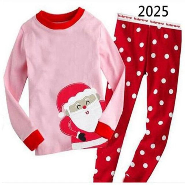 Conjunto de Pijamas de Navidad para niños y niñas, ropa de dormir 100% de algodón, Papá Noel, muñeco de nieve, 2 a 7 años, invierno, nuevo