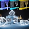 thumbnail image 4 of ZOELNIC 9.8ft x 9.8ft Curtain String Fairy Lights, 300LEDs Lights for Garden Wedding Party Home Decor, Cool white, 4 of 6