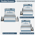 thumbnail image 4 of Multiple Sizes Platform Bed Frame with Storage Headboard, Faux Fur Upholstery, 2 Rolling Drawers & Sturdy Wood Slats | No Box Spring Needed, Noise Free, 4 of 6