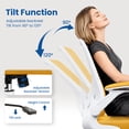 thumbnail image 6 of COOLHUT Office Chair, Ergonomic Office Chair, Comfort Home Office Task Chair, Lumbar Support Computer Chair with Flip-up Arms and Adjustable Height, 350LBS, Yellow, 6 of 11