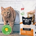 thumbnail image 5 of World's Best Cat Litter® Track Defense™ Unscented, Low Tracking, Dust Control, Made from Corn, Quick Clumping, Flushable, 99% Dust Free, Long-Lasting Odor Control & Easy Scooping, 32 Pound Multi Pack, 5 of 9