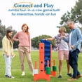 thumbnail image 4 of ECR4Kids Jumbo 4-To-Score Giant Game with 42 Rings and Reset Sliders, Outdoor Games, Blue/Orange, 4 of 10