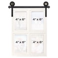 thumbnail image 2 of Excello Global Products Barndoor Collage Frame - Holds Four 4x6" Photos (White) - EGP-HD-0445-B, 2 of 5