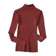 thumbnail image 5 of SGMVNU Chandails à Col Roulé pour Femmes Automne 2025 Manches Longues Habillé Décontracté Doux Tricoté Basique Hauts Tenues (Rouge#2, Taille Unique), 5 of 5
