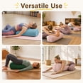 thumbnail image 3 of ROFIEJOX Rectangular Yoga Bolster Pillow, 25" x 12" x 5" Restorative Yoga Cushion with Removable Machine-Washable Velvet Cover and Carry Handle, Green, 3 of 7