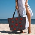 thumbnail image 6 of Balery Red Ladybugs Beach Travel Bag - Water-Resistant, Large Capacity Lightweight Tote with 7 Pockets for Women and Men - Perfect for Beach, Pool, Gym, and Travel, 6 of 7