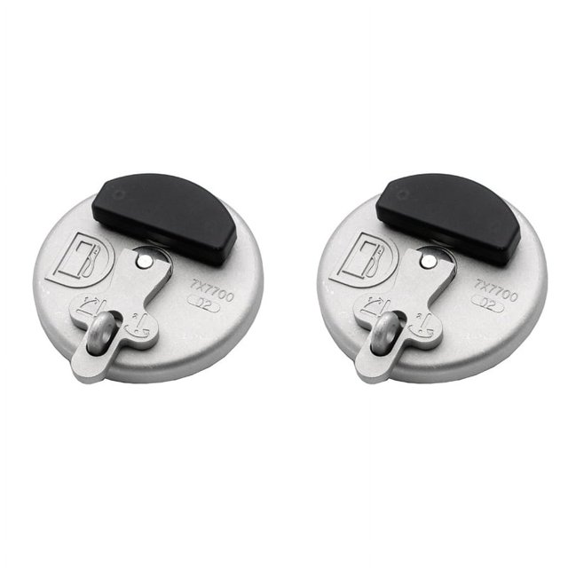 2X Tapa de DepóSito de Combustible con Bloqueo 7X7700 para Excavadora CAT D6R D5C 311D 312D 320D 321D 323D Gris