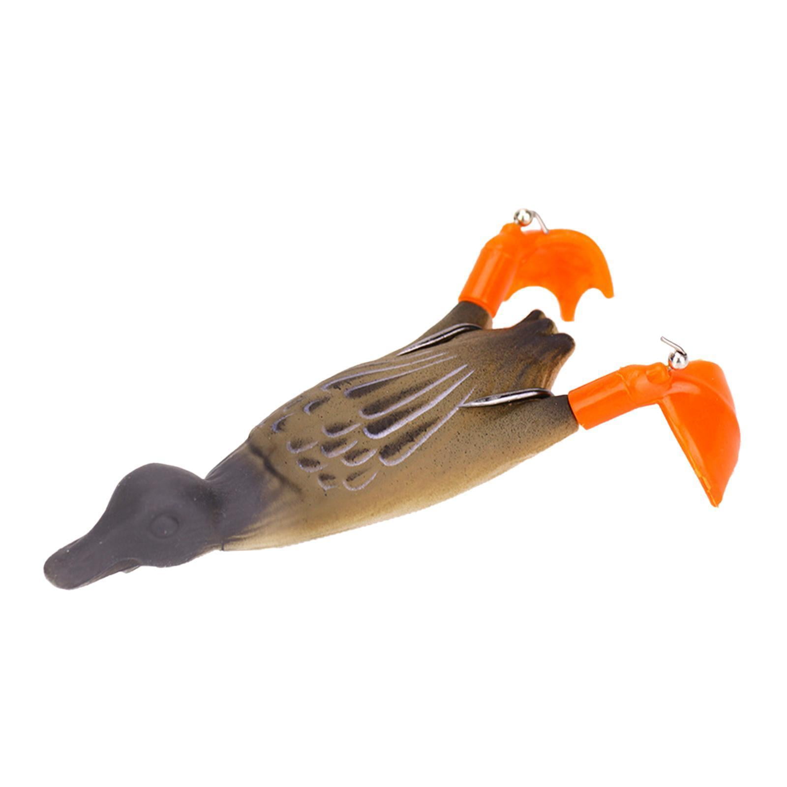 3D Artificial Double Propeller Duck , Soft Fishing s Floating for  Freshwater and Saltwater Fishing Hooks - Brown