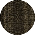 thumbnail image 1 of Ahgly Company Indoor Round Abstract Brown Modern Area Rugs, 6' Round, 1 of 4