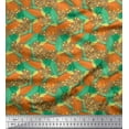 thumbnail image 1 of Soimoi Velvet Fabric Berries & Autumn Leaves Printed Fabric 1 Yard 58 Inch Wide, 1 of 1