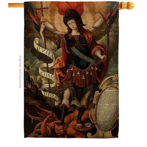 Ornament Collection H190078-BO Archangel Religious Faith 28 x 40 in. Double-Sided Decorative Vertical House Flags for Decoration Banner Garden Yard Gift