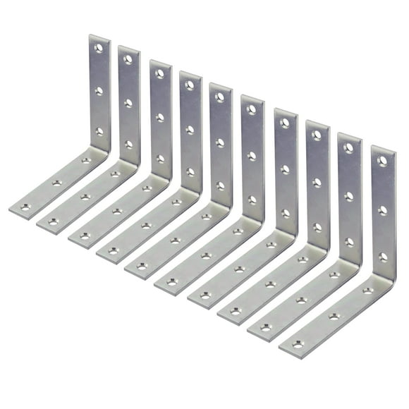 Wideskall Support d'Angle Robuste de 4 Pouces avec Vis (Lot de 10)