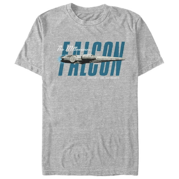 Men's Solo: A Star Wars Story Millennium Falcon Profile Graphic Tee Athletic Heather 2X Large
