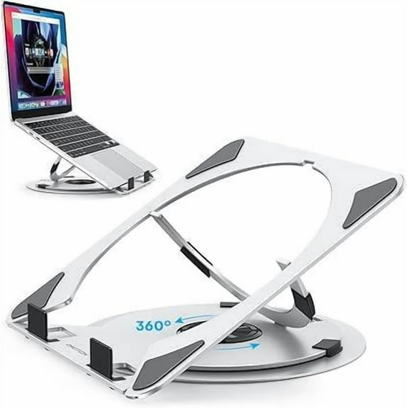 OMOTON Portable Laptop Stand | 360° Rotating, Aluminum Desk Mount