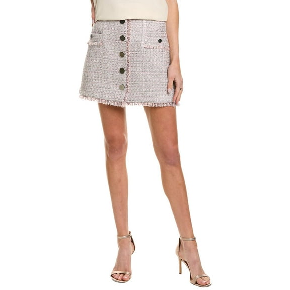 Toccin womens  Ariel Tweed Skirt, 0, Pink