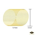 thumbnail image 2 of Gold Metal Rings for Crafts, Macrame Hoops for DIY Wall Hanging Dream Catcher Metal Floral Hoop for Weddings (12 Pieces, 6 Inch), 2 of 5
