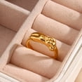 thumbnail image 4 of Stainless Steel Ring for Women Waterproof Anti-Rust Anti-Allergic 18K Gold Plated Body Ring Fashion Jewelry Gift for Her US Size 6 7 8, 4 of 5