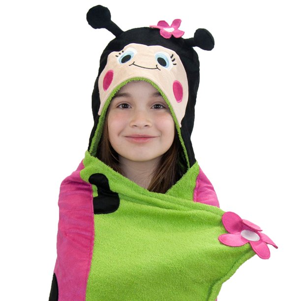 Hooded Towels for Kids, 100 Cotton Terry, Oversized 27” x 47”, Perfect for the Bath, Pool