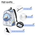 thumbnail image 4 of Honeii Not All Who Wander Are Lost2 Print Canvas College Laptop Backpack, Durable Rucksack Travel Notebook Bag School Backpack Book Bag for Men Women-Small, 4 of 7
