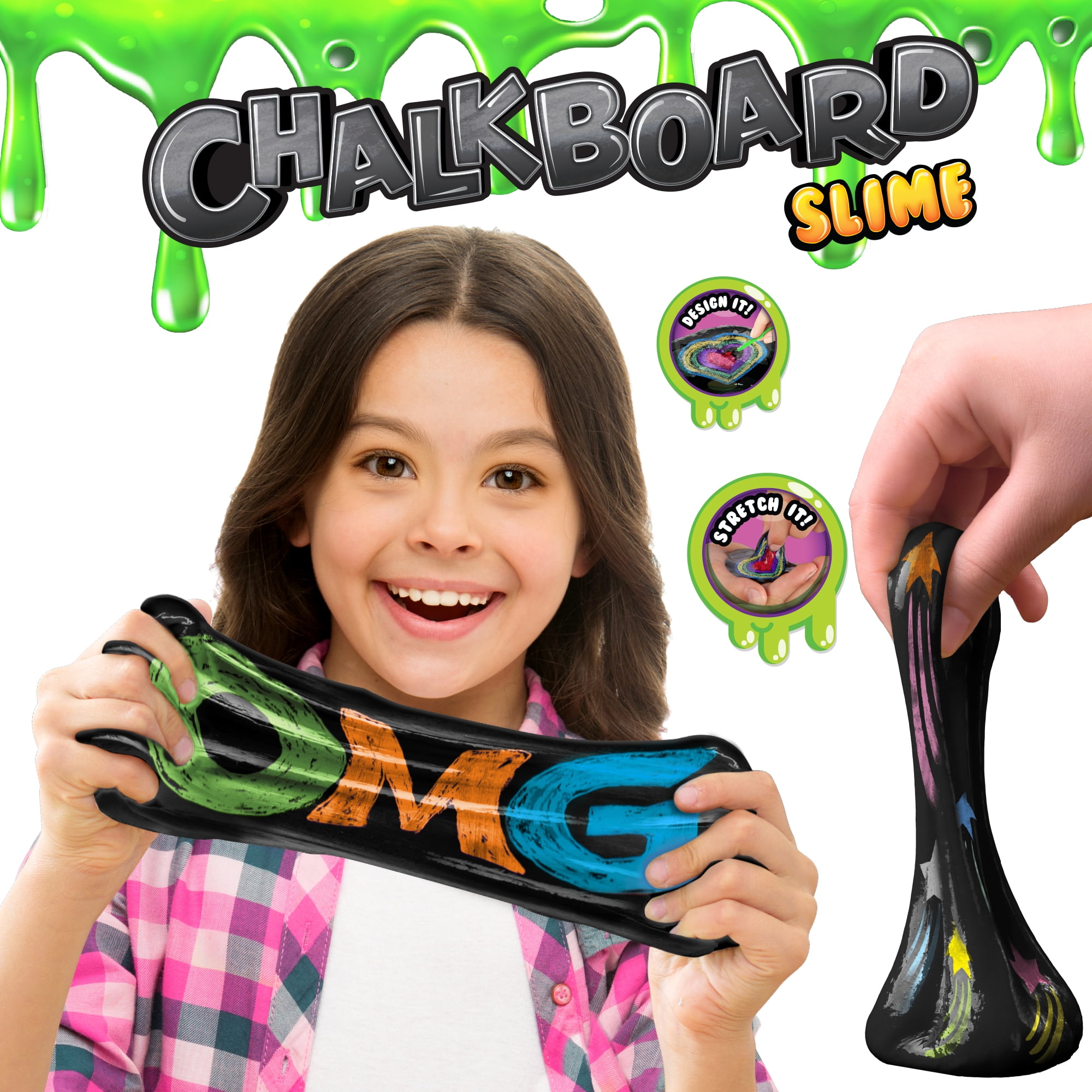 Anker Art 3-Pack Deluxe Slime Kits Collection: Color Change, Chalkboar –