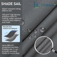 thumbnail image 4 of 2026 Shade Sail Waterproof Outdoor Garden Patio Party Sun Protection Awning 3x3x3m Triangular Canopy 98% UV Protection Comes with Bonus Rope Grey, 4 of 5